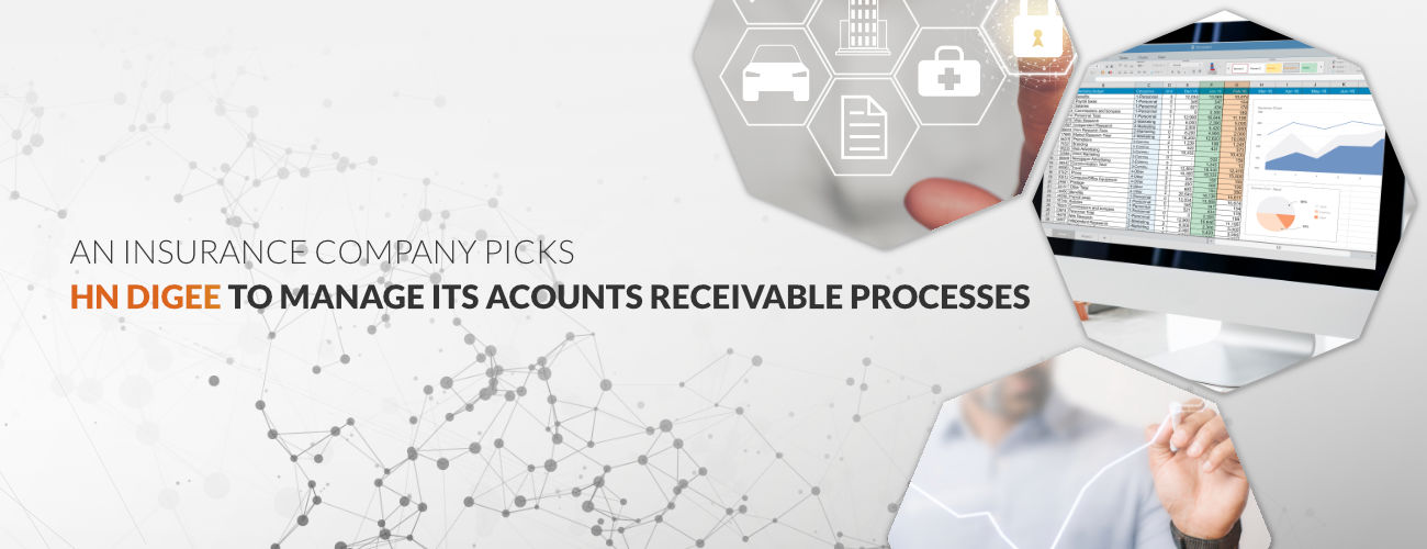 An insurance company picks hn digee to manage its acounts receivable processes